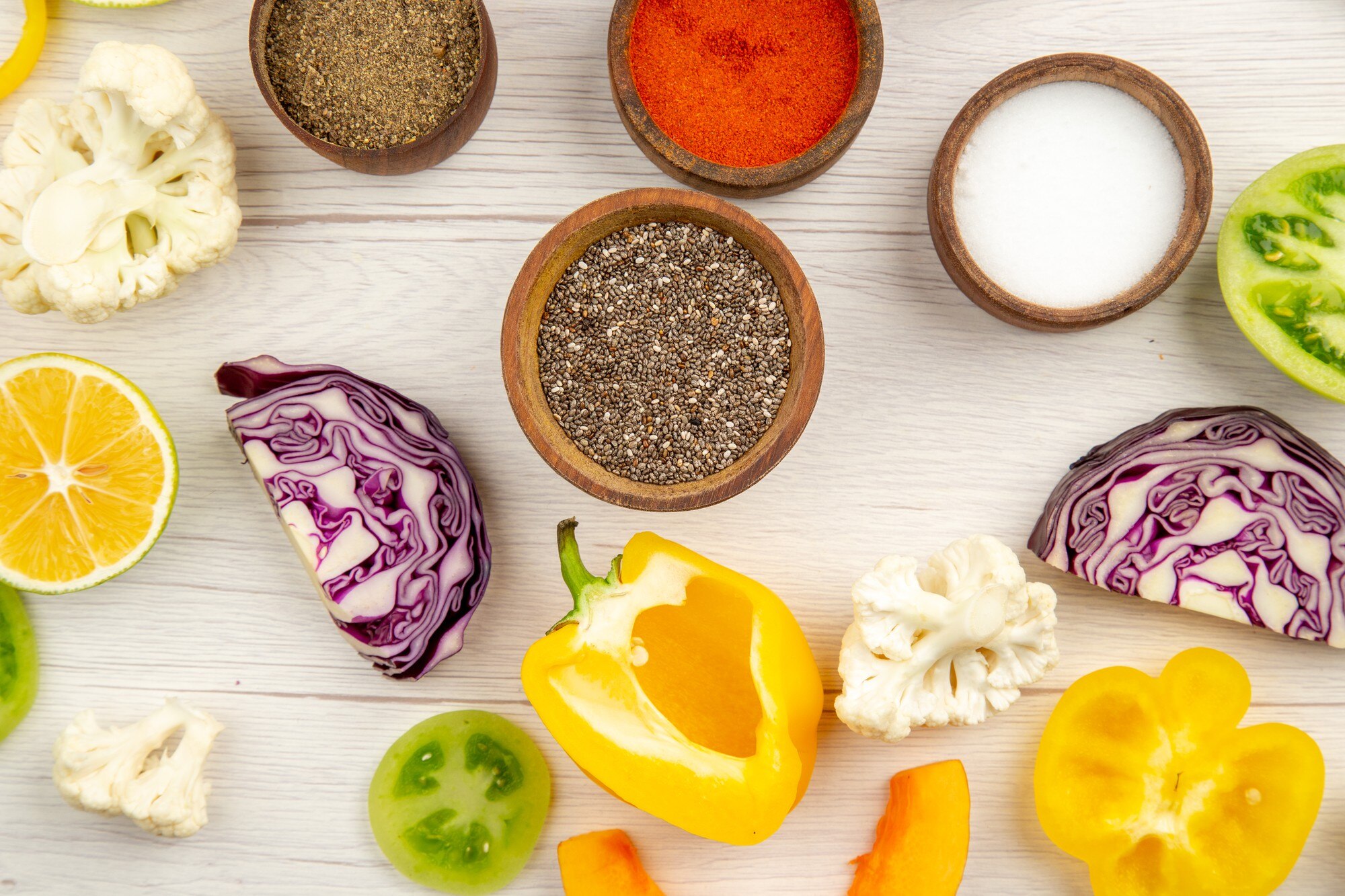 Ingredientes saludables variados